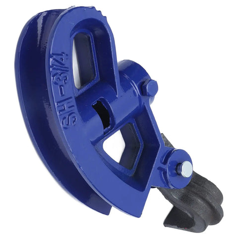 Heavy Duty Manual Conduit Bender Forged C45 Steel Bending Tool For 1/2 To 3/4 Inch EMT Pipe, blue angle view.