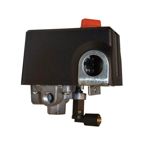 Tough As Nails 4 Port Pressure Switch For Air Compressors With 1/4 Inch FNPT Inlet And 1/4 Inch Quick Disconnect Fittings, black casing
