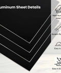 4 Pack 12 By 12 Inch Anodized Aluminum Sheets Black 0.03 Inch Thick 5052 Aluminum Alloy Engraving Plates details and features