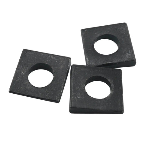 Beveled Square Washer Set 1/2 Inch Ten Pack 1-1/8 By 1-1/8 Inch Wedge Shims For Leveling Carbon Steel Galvanized 2mm To 6.6mm Thick