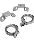Heavy Duty Sign Mounting Brackets For Large Poles, Adjustable street sign hardware with rugged pole clamps and round bracket kit