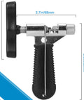 Heavy Duty Bike Chain Splitter With Chain Hook And Cutter Tool for 7 to 11 Speed Chains, metal frame, rubber grip details