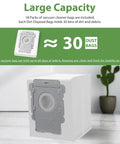 Image of 20 Pack Vacuum Bags For Roomba I Series And J Series And S9 Plus With All Clean Base Automatic Dirt Disposal on table