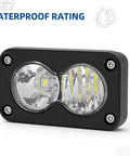 Beefy 20W LED Headlight For Electric Bikes And ATVs, 6000 to 6500K, IP67 waterproof, close-up of light beam design