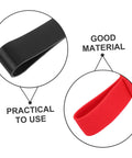 Scuba Tank Strap Holder With Quick Release For Easy Attachment And Transport, close-up of red and black durable rubber straps.