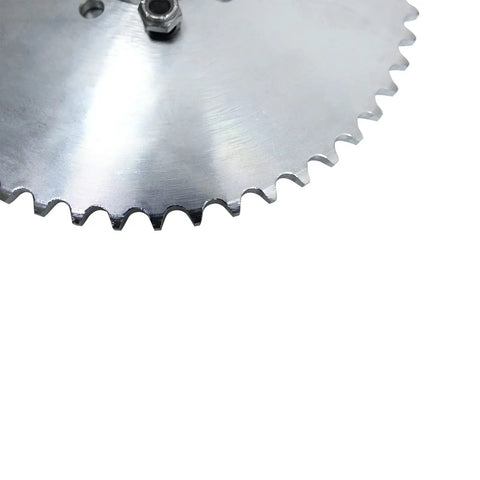 Close-up view of 54 Tooth Sprocket And Hub Set For 1 Inch Axle Fits 40 41 And 420 Chain Mini Bike And Kart Applications Built Tough Steel