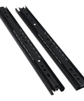 Silent 3-Section Ball Bearing Drawer Slides Set Cold Rolled Steel Track 10 Inch Black 2 Pack for Cabinets and Wardrobes