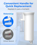 Waterdrop P4INKFILTR ice maker filter for GE Opal Nugget, 3-pack with ring pull; BPA-free, NSF 42/372 certified.