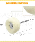 Cashmere Polishing Buffing Wheel Set For Rotary Tool One Eighth Inch Shank Jewelry Silver Watch Polishing Kit close-up