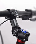 Cycling setup with 31.8mm Aluminum MTB Stem 110mm 60 Degree Adjustable Riser Handlebar For 1.25 Inch 31.8mm Bars
