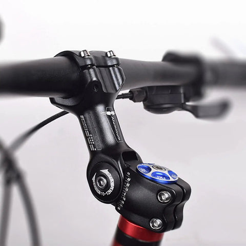 Cycling setup with 31.8mm Aluminum MTB Stem 110mm 60 Degree Adjustable Riser Handlebar For 1.25 Inch 31.8mm Bars