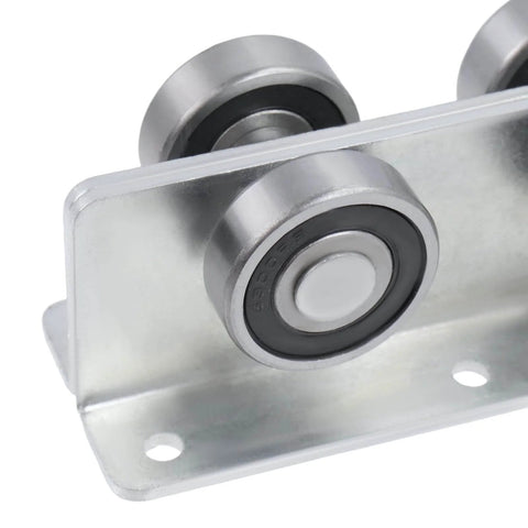 Beefy Heavy Duty Sliding Door Rollers 4 Wheel Trolley For Barn Or Shed Replacement Fits 50mm Wide Strut Channel 1.97 Inch Track