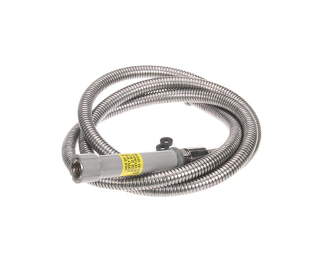 B-0096-H 96 Inch Flexible Stainless Steel Hose For Commercial Kitchens And Sinks, coiled design, OEM-grade, easy install.
