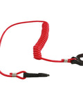 Boat Ignition Key Switch With Safety Lanyard Assembly featuring red coiled lanyard for OMC Johnson Evinrude outboard motors
