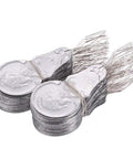 100x Silver Tone Wire Loop Needle Threader For Sewing DIY Hand Or Machine Stitching Tool Aluminum And Metal Construction Easy Threading Aid