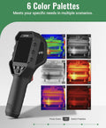 Thermal Imaging Camera With 256x192 IR Resolution And 320x240 Super Resolution For Sharp Thermal Snapshots, 6 color palettes