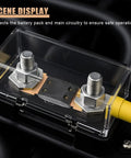 Heavy Duty 100 Amp MEGA Auto Fuse With Rock Solid Bolt Down Bracket For Cars Trucks Boats Rv Camper Trailer, close-up view.