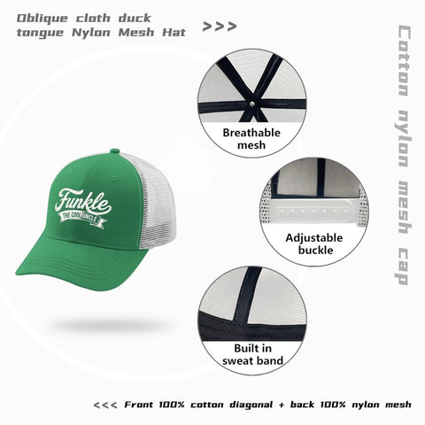 Cool Uncle Club EST 2026 Like A Dad But Cooler Green Trucker Hat for Men with adjustable buckle and breathable mesh