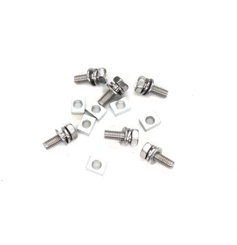 Battery Terminal Bolts And Nuts Kit M6 Stainless Steel 20 Piece Set In Four Sizes 10Mm 12Mm 14Mm And 16Mm For ATV Motorcycle Boat EBike And Electric Forklift