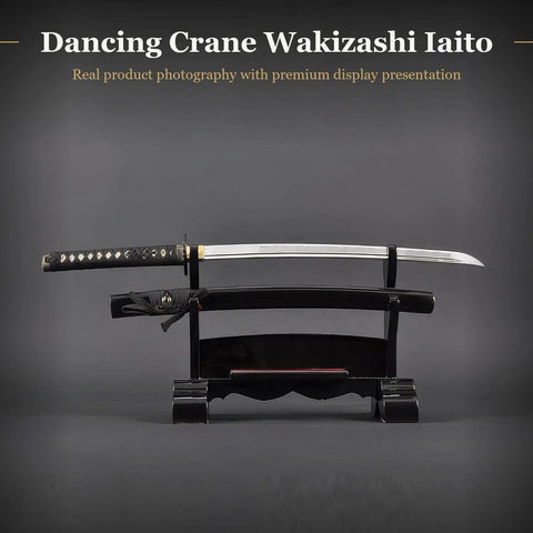 Wakizashi Iaito Practice Sword with unsharpened aluminum alloy blade 21 inch iaido sword for nukitsuke and noto drills safe for training