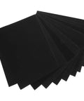 Sturdy Square Sandpaper Assortment Pack With 60 To 180 Grit Silicon Carbide Sheets For Dry Wet Polishing Of Automotive Metals And Fine Woodworking Projects That Are Totally Easy To Store And Use. Black silicon carbide sandpaper sheets stacked.