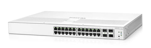 Instant On 1930 24 Port Gigabit Smart Managed Layer 2 Plus Ethernet Switch with 24 1G Copper Ports and 4X SFP Plus Uplink, front view
