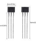 Top Shelf A3144 Hall Effect Sensors 20 Pack 3 Pin Magnetic Detector for Arduino 4mm x 12mm size, compact layout.