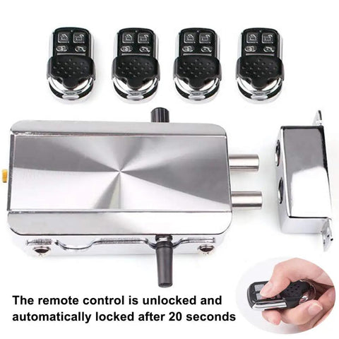 Keyless Entry No Key Needed Smart Wireless Door Lock With Anti Theft Security For Home, Hotel, Or Apartment, Four Remote Controls, Automatic Lock, Easy Install, Compact 130x75x37mm, Battery Backup, Smart Security You Can Trust