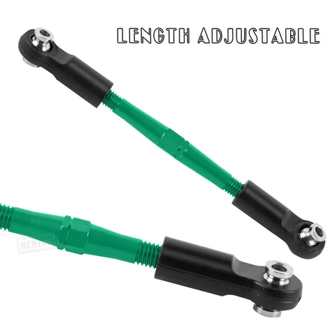 Alloy Camber Turnbuckles Hops Up Upgrade For 1 10 Big Rock V3 3S BLX And 1 8 Typhon 3S BLX Mega 550 Adjustable Link Rods Green