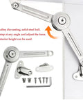 Heavy Duty Cabinet Door Lift Support Hinges With Damper Holds Up To 20 Kg Adjustable 75 90 110 Degrees Opening Angles