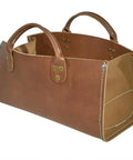 Heavy Duty Leather Tool Tote Bag With Double Ply Bottom And Steel Studs Stitched And Riveted Construction Reinforced Ends