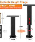 Heavy Duty Adjustable Bed Support Legs Stop Wobbly Frames Dead In Their Tracks And Silence Nasty Creaks On Queen Or King Beds with adjustable height range 7.3-11 inches