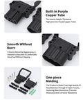 Heavy Duty DC Battery Connectors For Forklifts 150V 80A 160A 320A Power Plug And Wire Set Male And Female With 100cm Cables Easy Install Industrial Grade Charging And Power Distribution Kit, black PC
