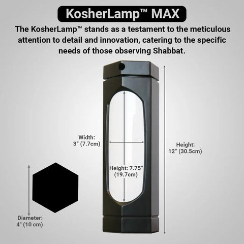 Max Matte Black Reading Lamp With A Twist To Reveal Or Hide Light For Shabbos Halacha Safe Dope Kosher Friendly Desk Light dimensions