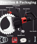 Heavy Duty Electric Concrete Saw Handheld Circular Cutter With Inline Water Mist System Eight Kilowatt Wall Grooving Machine parts labeled.