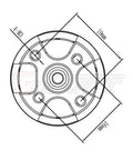 Tough As Nails 2212 Pro Brushless Motor For Rc Quadcopter Drones 920 Kv 230 Watt Cw Ccw Rotation top view dimensions diagram.
