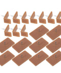 20 Piece Plastic Drawer Stops And L Shape Furniture Glides With Iron Nails For Dressers Noise Reduction And Stable Nail On Sliders
