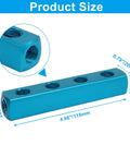 Premium Aluminum 4 Way 7 Port Inline Air Manifold Block For Pneumatic Systems And Air Compressors One Quarter Inch Threaded Ports