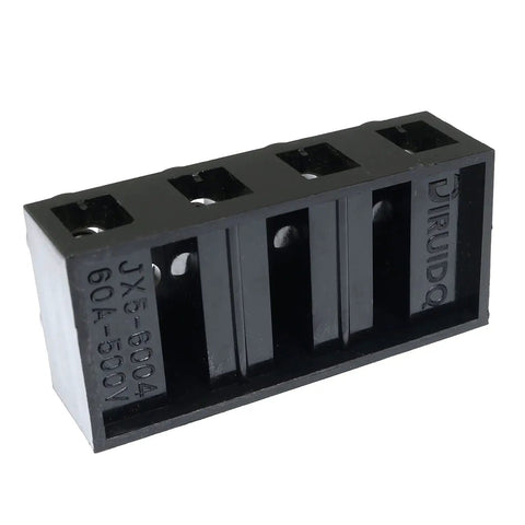 500V 60A 4 Position Dual Row Screw Terminal Block Heavy Duty Insulated Barrier Strip For Electrical Wiring And Control Panels