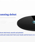 Image of a black 360 Degree Swivel Lazy Susan Turntable For Dining Table With Glass Serving Plate, partially visible.