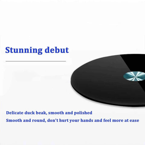 Image of a black 360 Degree Swivel Lazy Susan Turntable For Dining Table With Glass Serving Plate, partially visible.