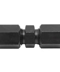 3/8 in high-pressure compression union fitting, black oxide steel, leak-tight tube connector