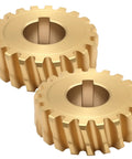 Close-up of 2 Pack Worm Gear Replacement For Craftsman Yard Man MTD Snowblowers Heavy Duty Durable Spline Gear