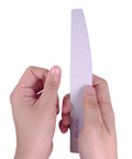 10 Piece Nail File And Buffer Set Double Sided 100 And 180 Grit For Acrylic And Natural Nails hand holding emery board