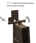 Fast And Easy Pivot Pin And Detent Installation Tool Kit For Roll Pins Three Piece Polymer Set showing tool and plunger removal