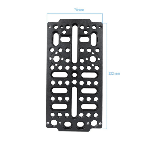 Universal Cheese Plate Cinema Camera Mounting Plate Fits Sony FX3 FX30 BMPCC 6K Pro URSA Mini And DSLRs Version 3 top view