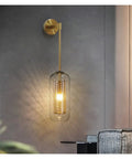 Lowkey Chill Modern Wall Sconces With Smooth Glass Shades And Glare Free LEDs That Really Bring Premium Vibes To Living Rooms And Bedrooms For Total Home Glow Up, gold metal sconce with glass shade.