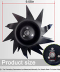 Heavy Duty Power Tiller Tines And Right Hand Tine Wheel Assembly Replacement 1622 OEM, diameter 9.05in, bolt size 0.87in