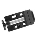 Premium Aluminum Mini Bench Vise Heavy Duty Clamping Vice With Hella Smooth Pivot And Locks Down Tight On Workbenches For Garage Repairs And Hobby Projects - close-up of adjustable clamp mechanism.