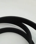 Beefy Washer Drive Belt Replacement For Whirlpool Maytag KitchenAid JennAir Amana Magic Chef Admiral Norge Roper And Kenmore Washers With High Quality Construction And 90 Day Warranty black ribbed washer drive belt coiled on white background